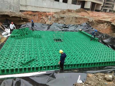 广州_南沙住宅小区雨水收集利用系统模块水池项目工程